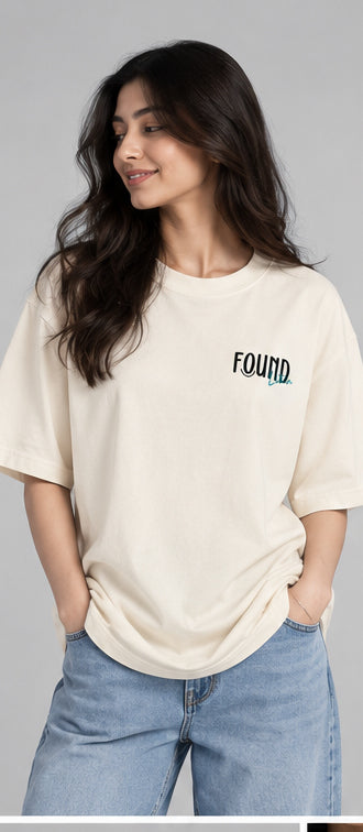 Oversized Graphic Design Girls T-Shirt