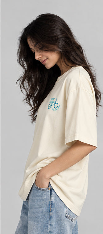 Printed Oversized Fit Girls T-Shirt