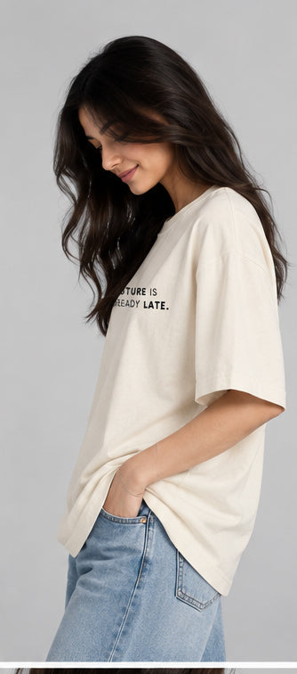Oversized Pure Cotton Girls T-Shirt