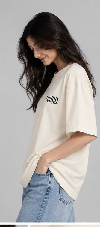 Oversized Graphic Design Girls T-Shirt