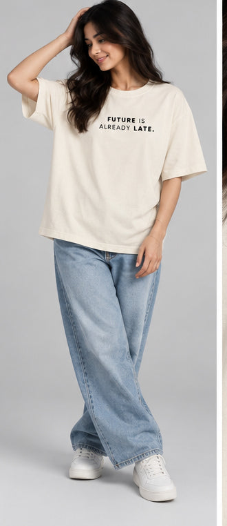 Oversized Pure Cotton Girls T-Shirt