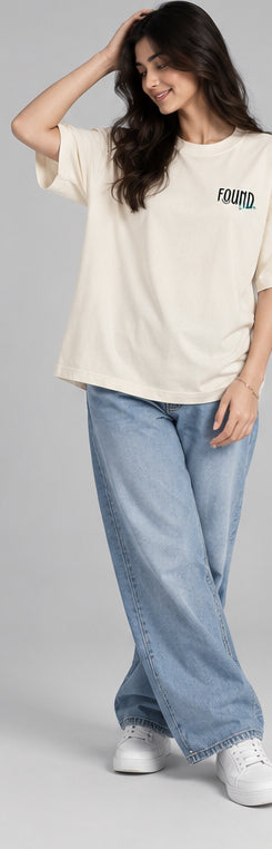 Oversized Graphic Design Girls T-Shirt